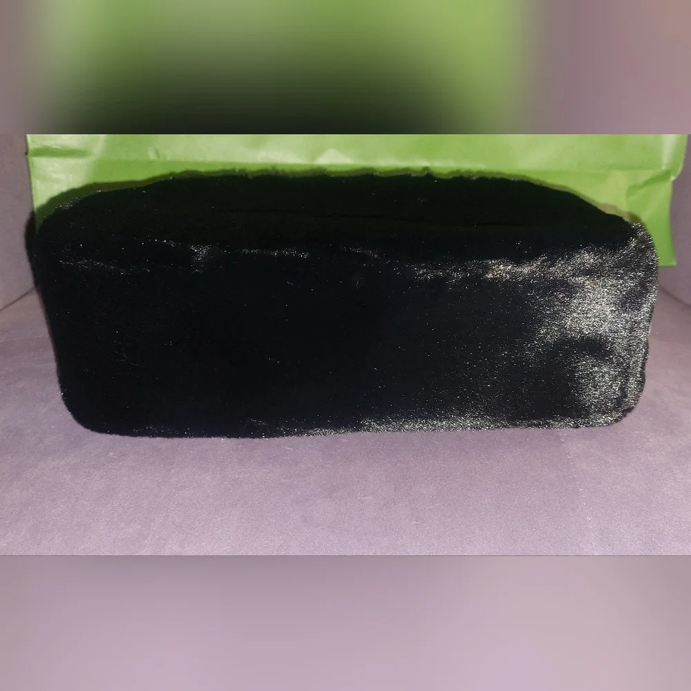 Kate Spade Carey Faux Fur Small Flap Shoulder Bag in Black